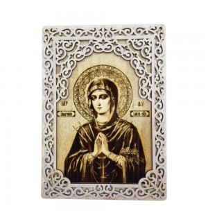 Икона с окладом Божья Матерь "Семистрельная"
