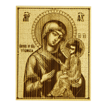 Икона малая  Божией матери "Тихвинская"
